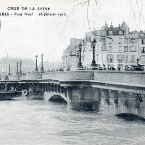 CPA PARIS CRUE DE LA SEINE 1910 LE PONT ALEXANDRE III 