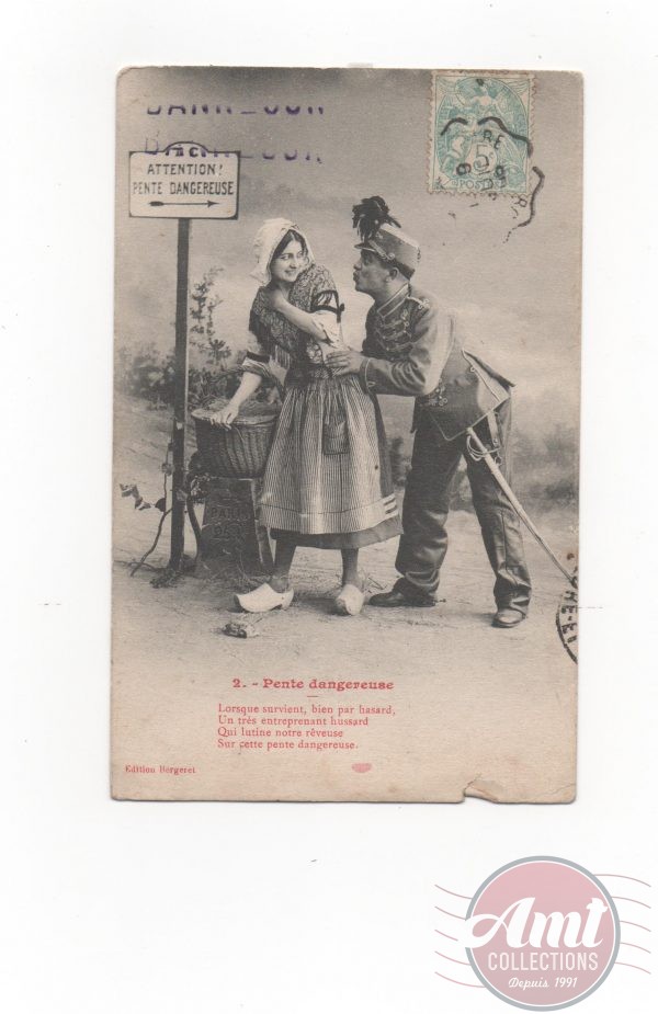 Bergeret - Pente Dangereuse - 2 - Lorsque survient, bien par hasard, Un très entreprenant hussard ...