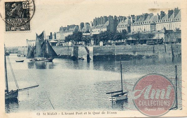 dept 35 - 63 - SAINT-MALO - L'Avant Port et le Quai de Dinan