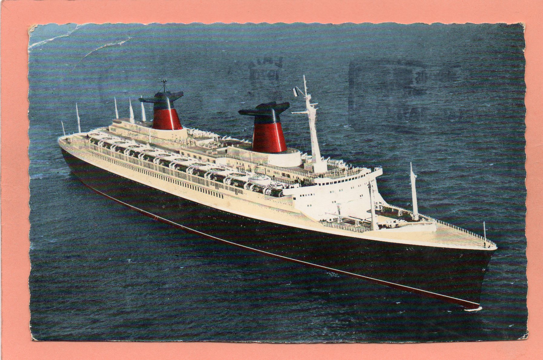 Французский пароход. Лайнер Франс 1961. SS France 1961. Лайнер SS France. Трансатлантический лайнер Император.