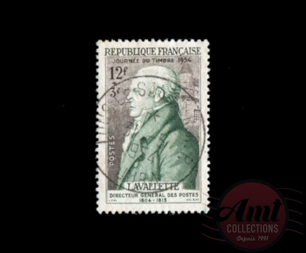 1954 - 12f.+3f - Journée du timbre - France Oblitéré