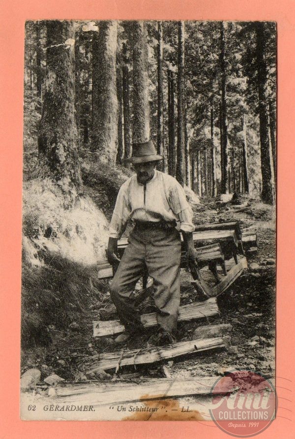 dept 88 - 62 - GERARDMER - '' Un Schlitteur''