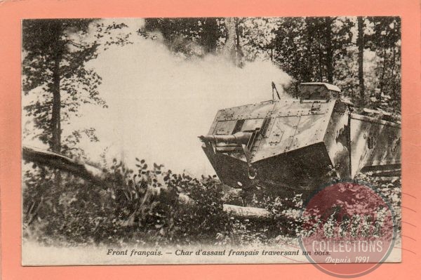 Front Français - Char d'assaut français traversant un bois