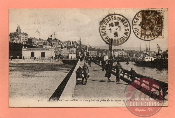dept 62 - 431 - BOULOGNE-sur-MER - Vue générale prise de la nouvelle Jetée