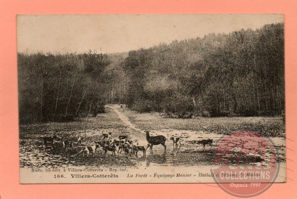 dept 02 - 166 - VILLERS-COTTERETS - La Forêt - Equipage Menier - Hallali à l'Etang de Malva