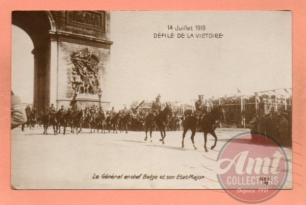 dept 75 - 18 - PARIS - 14 Juillet 1919 - DEFILE DE LA VICTOIRE - Le Général en chef Belge et son Etat-Major