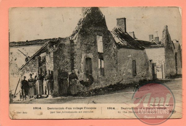 1914... - Destruction d'un village Français
