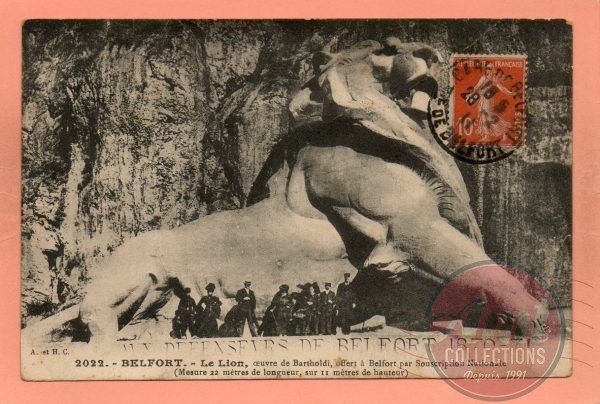 dept 90 - 2022 - BELFORT - Le Lion, œuvre de Bartholdi, offert à Belfort par Souscription...
