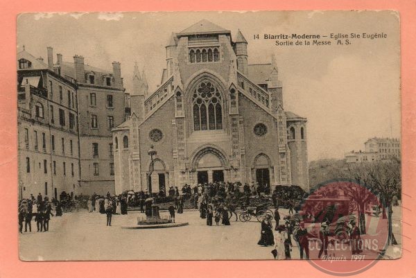 dept 64 - 14 - BIARRITZ - Biarritz-Moderne - Eglise Ste-Eugénie - Sortie de la Messe