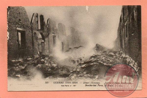 dept 80 - 507 - ALBERT - GUERRE 1914-1916 - Ferme d'Hozel bombardée