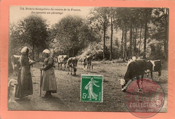 CENTRE - 714 - Scènes Champêtres du centre de la France - La causette au pâturage