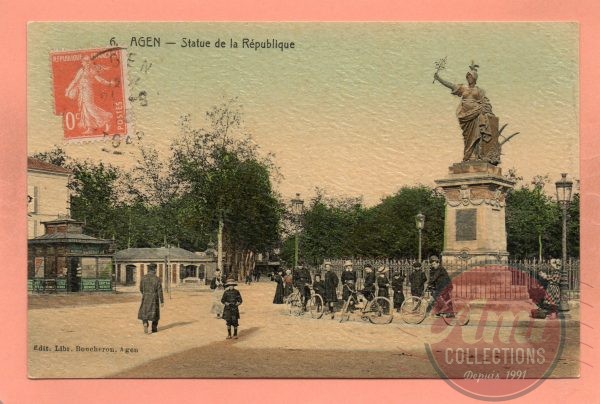 dept 47 - 6 - AGEN - Statue de la République