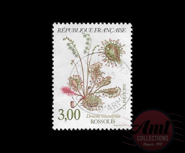1992 - 3f - Série "Nature de France" (LX). Fleurs des étangs et marais - France Oblitéré