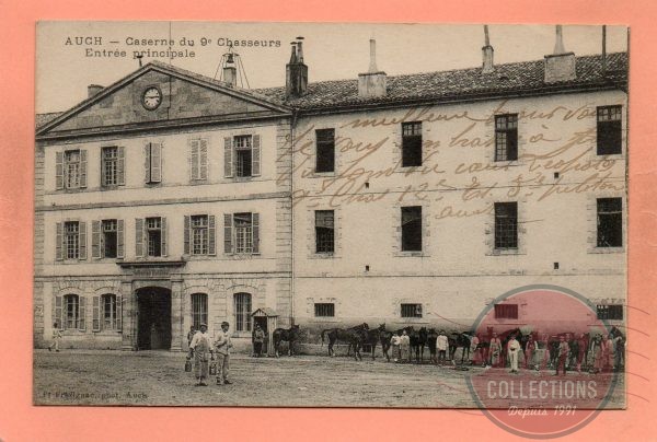 dept 32 - AUCH - Caserne du 9e Chasseurs - Entrée  principale