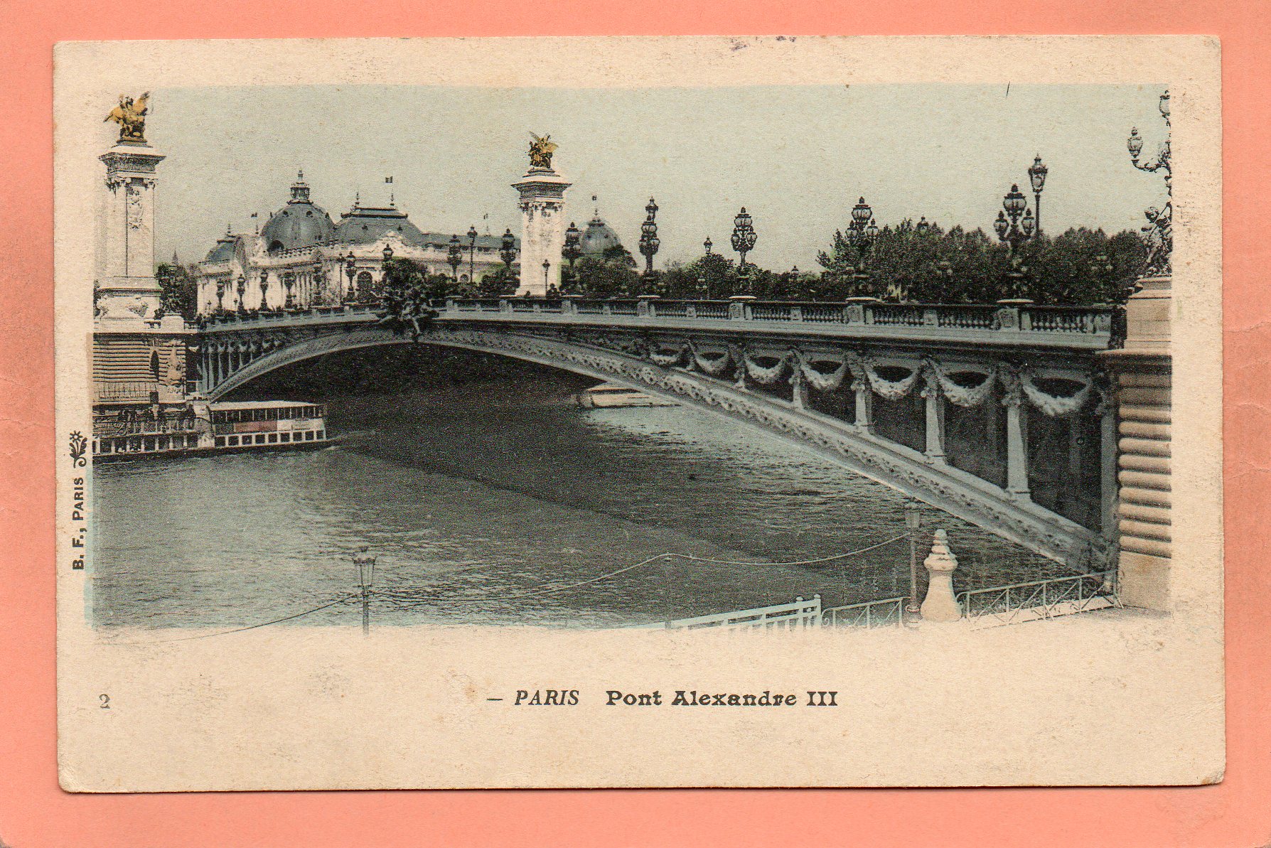 Le Pont Alexandre III Vue prise du Grand Palais cpa 75 PARIS 1907 